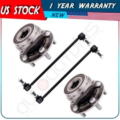 For 2011-2016 Lexus CT200h New 4 Wheel Hub & Bearing Sway Bars Suspension Kit Foto 1 de 4