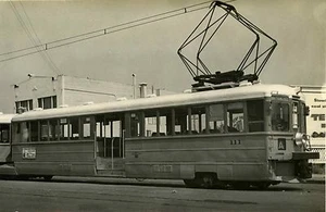 FF229 RP 1947 KEY SYSTEM TRANSIT LINE CAR #111 @ HAVENSCOURT OAKLAND CA - Picture 1 of 1