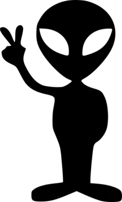 Calcomanía de vinilo Alien - Para coches, portátiles, pegatinas, espejos, etc. Foto 1 de 2