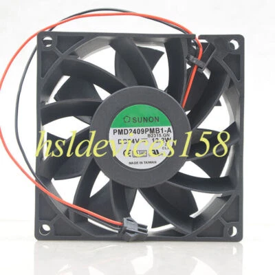 1pc SUNON PMD2409PMB1-A 24V 12.2W 9238 2-wire Double Ball Inverter Cooling Fan - Image 1 of 2