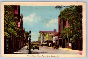 Prince Street West, Truro, Nova Scotia, Vintage PECO Postcard, PU 1947 - Picture 1 of 2