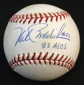 Mike Boddicker Single Signed Autographed Baseball 1983 ACLS Inscribed Tri Star - Picture 1 of 5