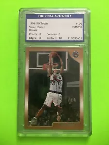 1998-99 Topps Basketball #199 Vince Carter Raptor Novato Autoridad Final Casi Nuevo-Nuevo-Nuevo Nuevo 8 - Imagen 1 de 2