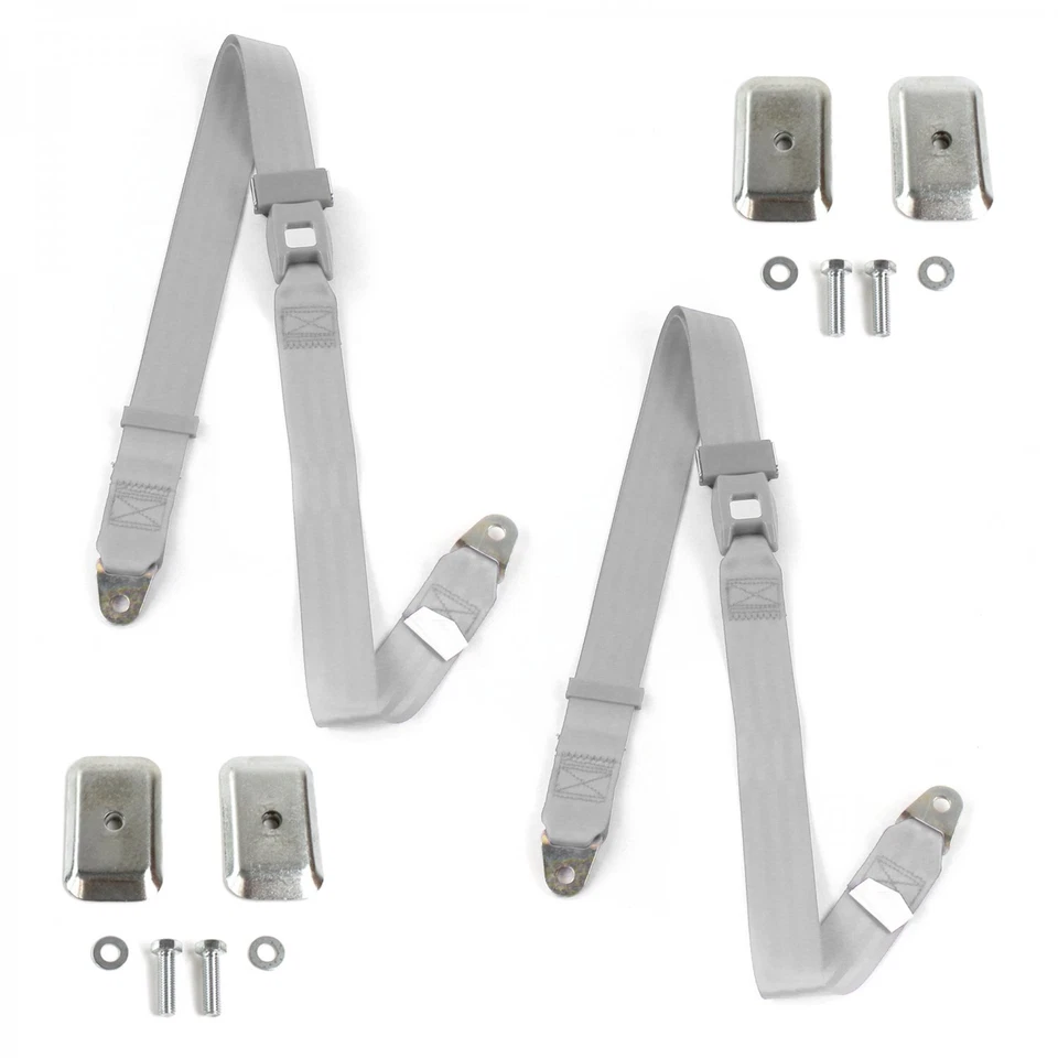 Jeep Wrangler 1987-1996 estándar 2pt gris/gris canastilla de regazo kit de cinturón de seguridad con sujetador Foto 1 de 1