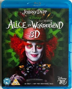 DISNEY ALICE IN WONDERLAND - JOHNNY DEPP BLU-RAY 3D - Picture 1 of 3