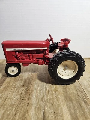 ERTL International Vintage Red Toy Tractor 351 w/ 18-4-34 Wheels  8.5" - Image 1 of 4