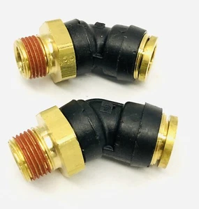 LOT OF 2 PARKER VS379PTCR-8-6 MALE ELBOW 45° - Imagen 1 de 5