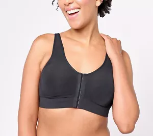 Reggiseno senza ferretto Cuddl Duds Intimates taglia 3X modal senza cuciture gancio anteriore NERO A604601 - Foto 1 di 6