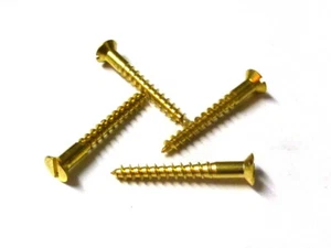 100 Stück MINI-Holzschrauben DIN 97 (Schlitz) Messing 2,5mm Durchmesser - Bild 1 von 3