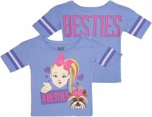 JoJo Siwa Girls Cropped Striped Short Sleeve T-Shirt - Size 7-8 - Picture 1 of 3