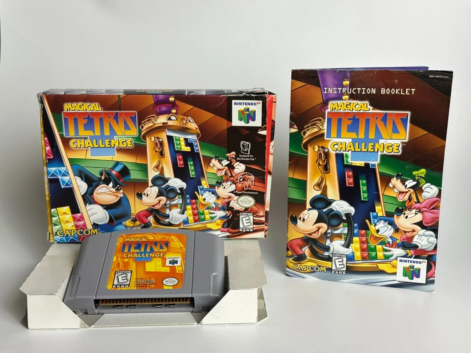 N64 Magical Tetris Challenge CIB + Acrylic Case Box Manual Complete Nintendo 64 - Image 1 of 4