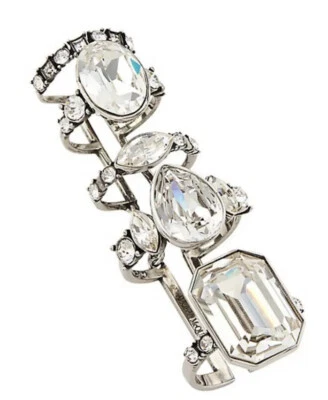 ANILLO DE CRISTAL APILADO ALEJANDER MCQUEEN PLATA LATÓN 7,25 NUEVO EN CAJA CON DEFECTOS $598 Foto 1 de 4