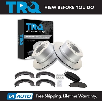 TRQ Rear Brake Pad & Rotor Kit For 2009-2018 Dodge Ram 1500 2500 3500 - Image 1 of 4