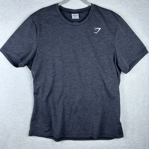Gymshark T Shirt Mens 2XL Grey Short Sleeve Workout XXL T-Shirt Slim Athleisure - Picture 1 of 9
