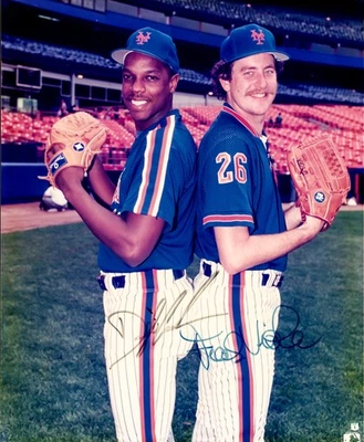 Foto firmada por Dwight "Doc" Gooden y Frank Viola 8x10 Mets PSA/DNA #T00055 Foto 1 de 2