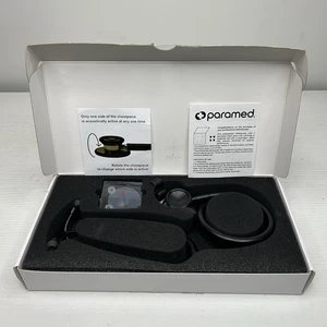 PARAMED Dual Head Stethoscope BLACK NEW OPEN BOX - Picture 1 of 9
