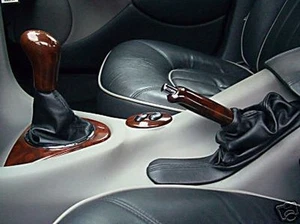 Para Rover 75 MG Zt-t 99-05 Manual Gear Cubiertas para Freno de Mano Negro Set - Imagen 1 de 3