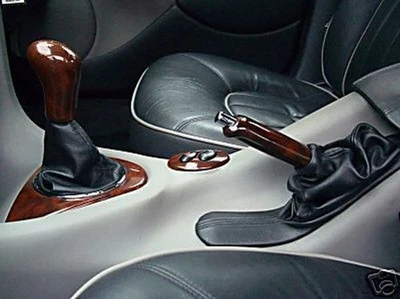 Para Rover 75 MG Zt-t 99-05 Manual Gear Cubiertas para Freno de Mano Negro Set - Imagen 1 de 3