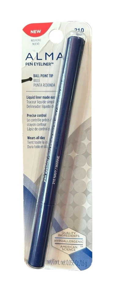 2x Almay Pen Eyeliner Ball Point Tip #210 Navy