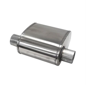 Corsa CP250SS Pro‑Series 304SS Straight‑Through Muffler 2.5″ Offset Inlet/Outlet - Picture 1 of 3