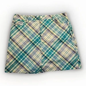 Croft & Barrow pantaloncino blu a quadri taglia 14 quattro tasche bottone e cerniera davanti - Foto 1 di 12
