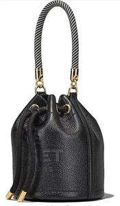 Marc Jacobs The Leather Micro Bucket Bag Black $350 - Picture 1 of 4