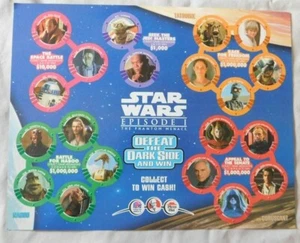 1999 Star Wars Episode 1 Besiege die dunkle Seite Spielblatt Taco Bell - Bild 1 von 1