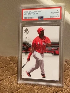 2008 SP Autentica Ken Griffey Jr PSA 10 Card #1 NUOVA CUSTODIA PULITA - Foto 1 di 1