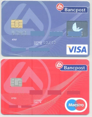 Romania bank card  , Visa ; Maestro  ( Expired ) - Image 1 of 2