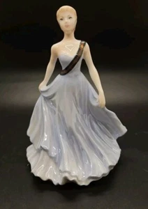 Coalport ROYAL CALEDONIAN BALL Figur 13 cm groß Dame blaues Kleid - Bild 1 von 6