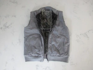NWOT Sold Out $795 Michael Kors Rabbit FUR LINED Gray Vest Large Namani LUXURY - Picture 1 of 7