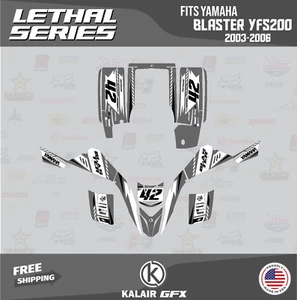Graphics Kit for YAMAHA BLASTER YFS200 (2003-2006) 16 Mil Lethal-Grey - Picture 1 of 6