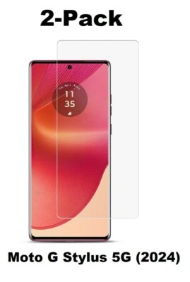 2 Pack Tempered Glass Compatible for Moto G Stylus 5G (2024) Bubble Free - Image 1 of 2