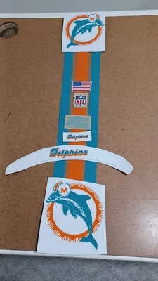 Dolphins Throwback Old Style Full Size Football Helmet Decals Complete Kit - Image 1 of 4