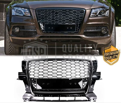PER Audi Q5 8R 08-12 Griglia Styling Nido d'ape Nero lucido Sport - Imagen 1 de 2