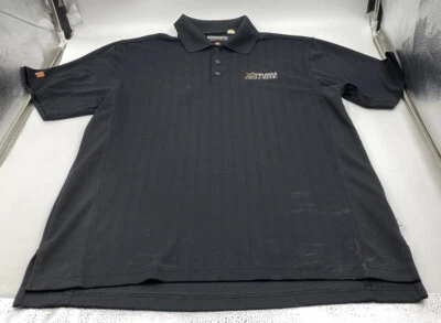 Camisa polo Ashworth Performance para hombre negra, mercancía Whisper Creek usada Foto 1 de 4