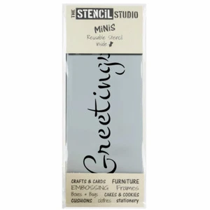 Greetings Text STENCIL MiNiS -Crafts, Cake Stencils, Card making, DIY 10555 - Picture 1 of 4