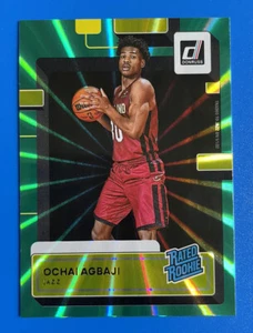 Tarjeta de baloncesto Panini Donruss 2022-23 clasificación 214 novato láser verde Ochai Agbaji - Imagen 1 de 2