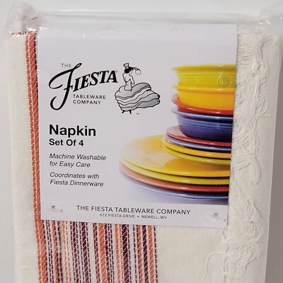 Fiesta Marblehead Marlot Napkin Set Of 4 New In Original Packaging Cat#JK - Image 1 of 4