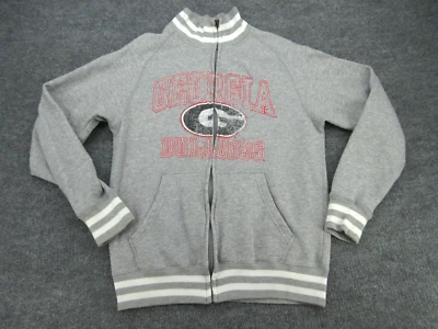 Suéter Georgia Bulldogs Para Hombres Gris Medio NCAA UGA Cremallera Completa Manga Larga Adulto M Foto 1 de 4