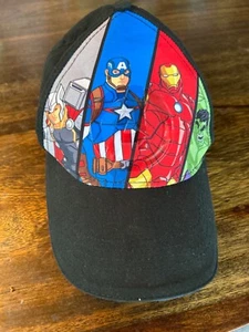 Marvel Avengers Youth Trucker Hat Cap Character Comic Print Snap Back - Picture 1 of 6