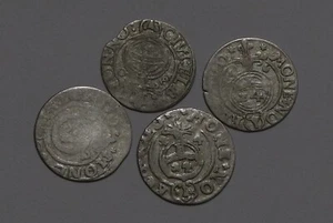 🧭 🇵🇱 POLEN 1/24 TALER 3 POLKER 4 SILBERMÜNZEN 1600ER B64 #845 XL28 - Bild 1 von 2