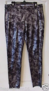 Jennifer Lopez Silver Snakeskin Foil Leggings Women's Sz 16 NWT MSRP$54 SEXY! - Picture 1 of 4