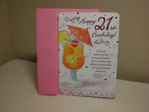 Carol's Rose Garden/Indulge - Happy 21st Birthday in pink - Picture 1 of 2