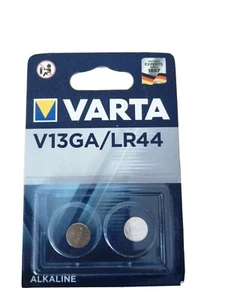 Varta V13GA / LR44 Alkaline Knopfzelle 3V 2er Blister AG13 155mAh 1,5V - Bild 1 von 3