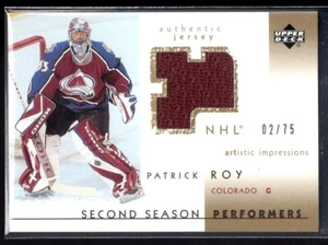 2002-03 UD Artistic Impressions Performers Gold #SSPR Patrick Roy 02/75 - Bild 1 von 2