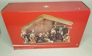 JCPenney Hand Painted Porcelain Nativity Set in Original Box Christmas Decor - Picture 1 of 12