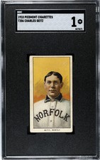 1909-1911 T206 White Border Charles Seitz (SL) Norfolk - SGC 1 PR Awesome!!