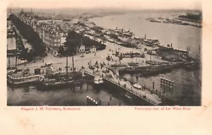 Vintage Postkarte 1900 Panorama Van af Het Witte Huis Rotterdam Niederlande NL - Bild 1 von 2