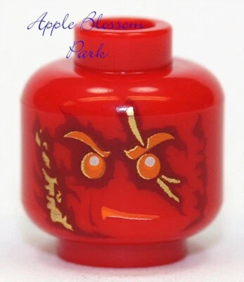 LEGO Ninjago Ninja Rojo NRG KAI MINIFIGURA CABEZA - Halloween Monstruo Alien Devil 9591 Foto 1 de 3